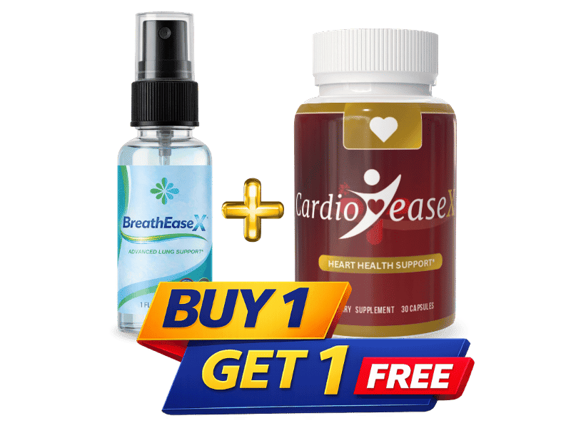 BreathEaseX 1 bottle + 1 CardioEaseX free